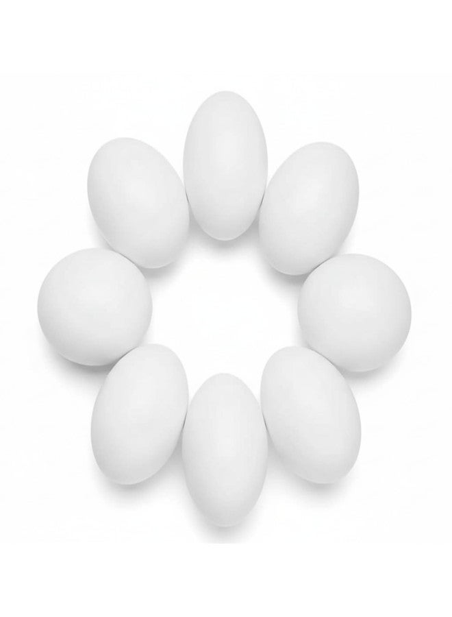 GOUDOGEDC 10PCS Simulation Egg White Plastic Fake Eggs DIY Easter Ornaments Painting and Realistic Egg Crafts for Party Home Decor - Image 1